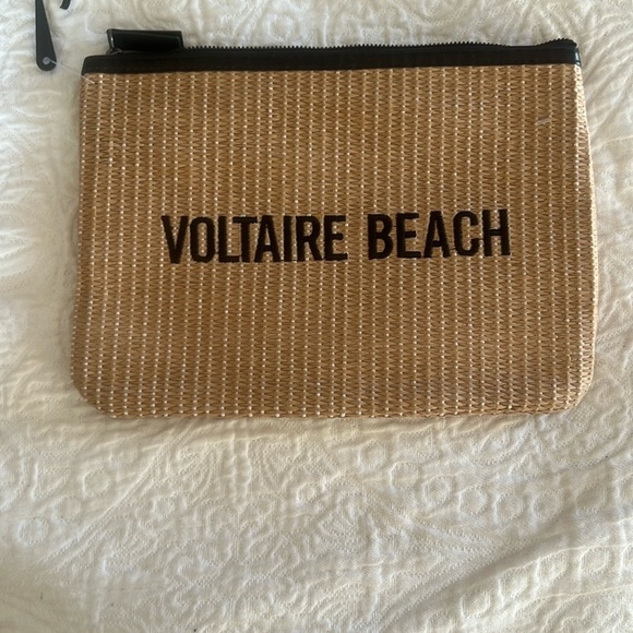 Zadig & Voltaire Beach Woven Clutch bag pochutte wristlet